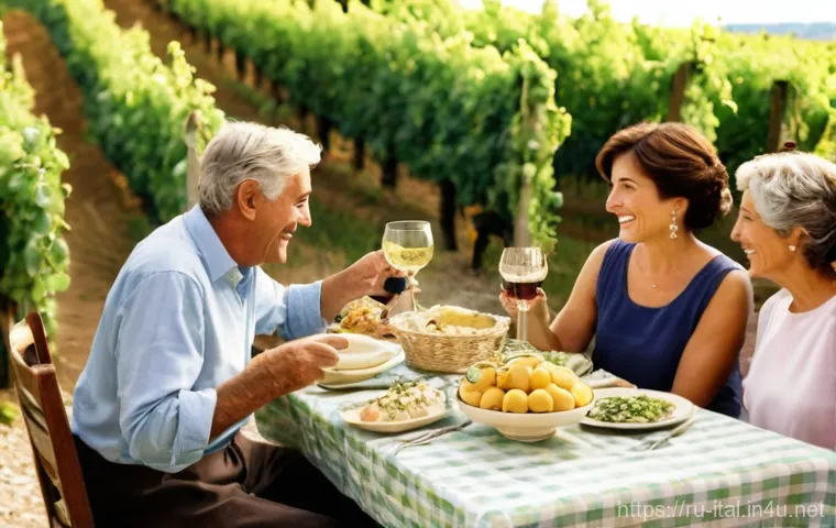 이탈리아어 마케팅 및 광고 용어 - **Prompt:** A multi-generational Italian family, dressed in elegant yet modest summer clothing, gath...